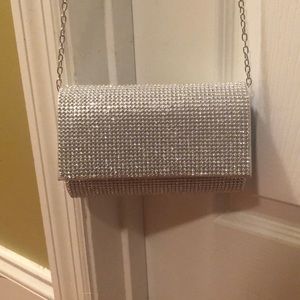 Lulu Townsend Sequined Crossbody Clutch.